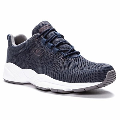 Zapatillas Propet Estabilidad Fly Hombre Azul Marino Gris | MLPA-90437